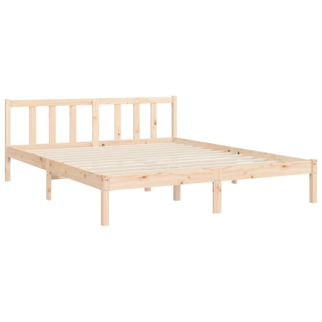 Bed Frame without Mattress 150x200 cm Solid Wood Pine