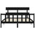 Bed Frame without Mattress Black 150x200 cm Solid Wood Pine