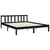 Bed Frame without Mattress Black 150x200 cm Solid Wood Pine