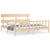 Bed Frame without Mattress 183x203 cm King Solid Wood Pine