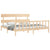 Bed Frame without Mattress 183x203 cm King Solid Wood Pine