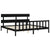 Bed Frame without Mattress Black 183x203 cm King Solid Wood Pine