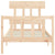 Bed Frame without Mattress 90x190 cm Solid Wood Pine