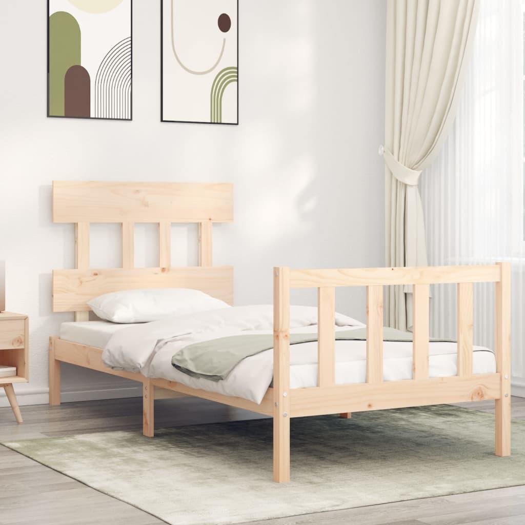 Bed Frame without Mattress 90x190 cm Solid Wood Pine