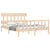 Bed Frame without Mattress 150x200 cm Solid Wood Pine