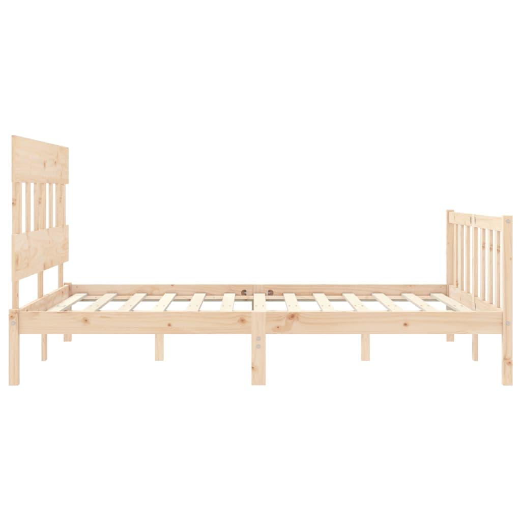 Bed Frame without Mattress 150x200 cm Solid Wood Pine