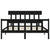 Bed Frame without Mattress Black 150x200 cm Solid Wood Pine