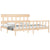 Bed Frame without Mattress 183x203 cm King Solid Wood Pine