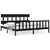 Bed Frame without Mattress Black 183x203 cm King Solid Wood Pine