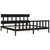 Bed Frame without Mattress Black 183x203 cm King Solid Wood Pine