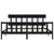 Bed Frame without Mattress Black 183x203 cm King Solid Wood Pine