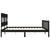 Bed Frame without Mattress Black 183x203 cm King Solid Wood Pine