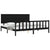 Bed Frame without Mattress Black 183x203 cm King Solid Wood Pine