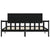 Bed Frame without Mattress Black 183x203 cm King Solid Wood Pine