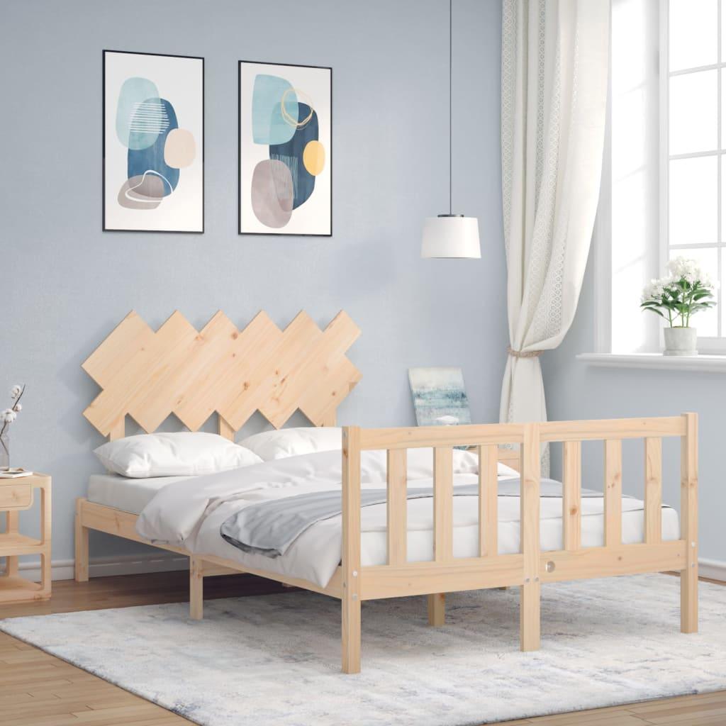 Bed Frame without Mattress 135x190 cm Solid Wood Pine