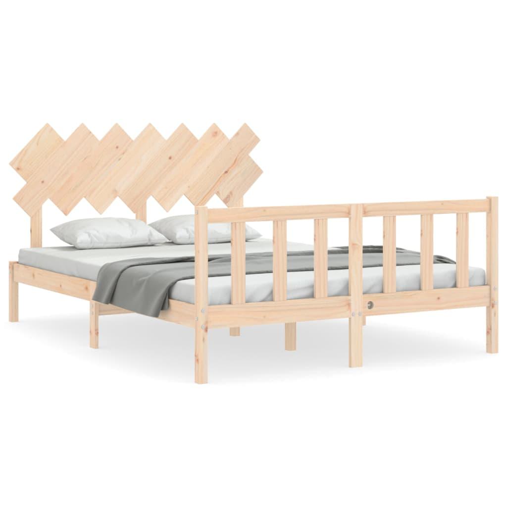 Bed Frame without Mattress 150x200 cm Solid Wood Pine