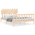 Bed Frame without Mattress 150x200 cm Solid Wood Pine