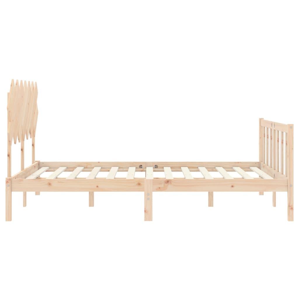 Bed Frame without Mattress 150x200 cm Solid Wood Pine