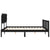 Bed Frame without Mattress Black 183x203 cm King Solid Wood Pine