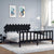 Bed Frame without Mattress Black 183x203 cm King Solid Wood Pine