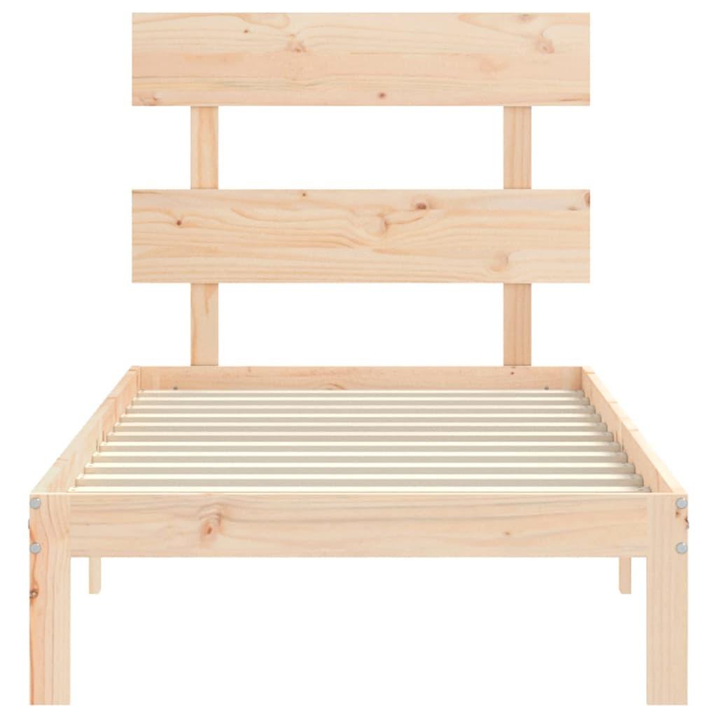 Bed Frame without Mattress 90x190 cm Solid Wood Pine