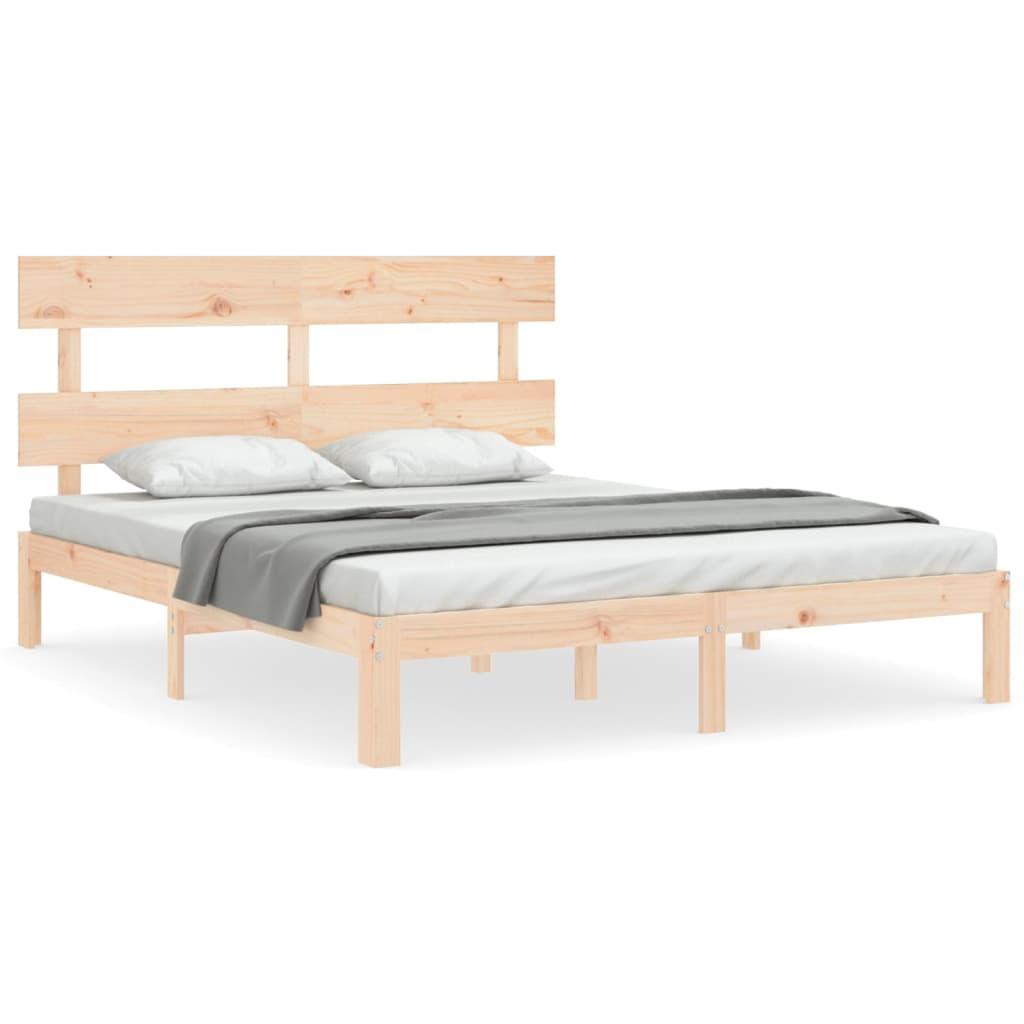 Bed Frame without Mattress 150x200 cm Solid Wood Pine