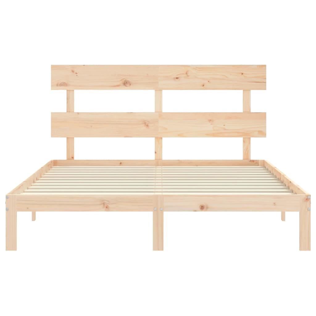 Bed Frame without Mattress 150x200 cm Solid Wood Pine