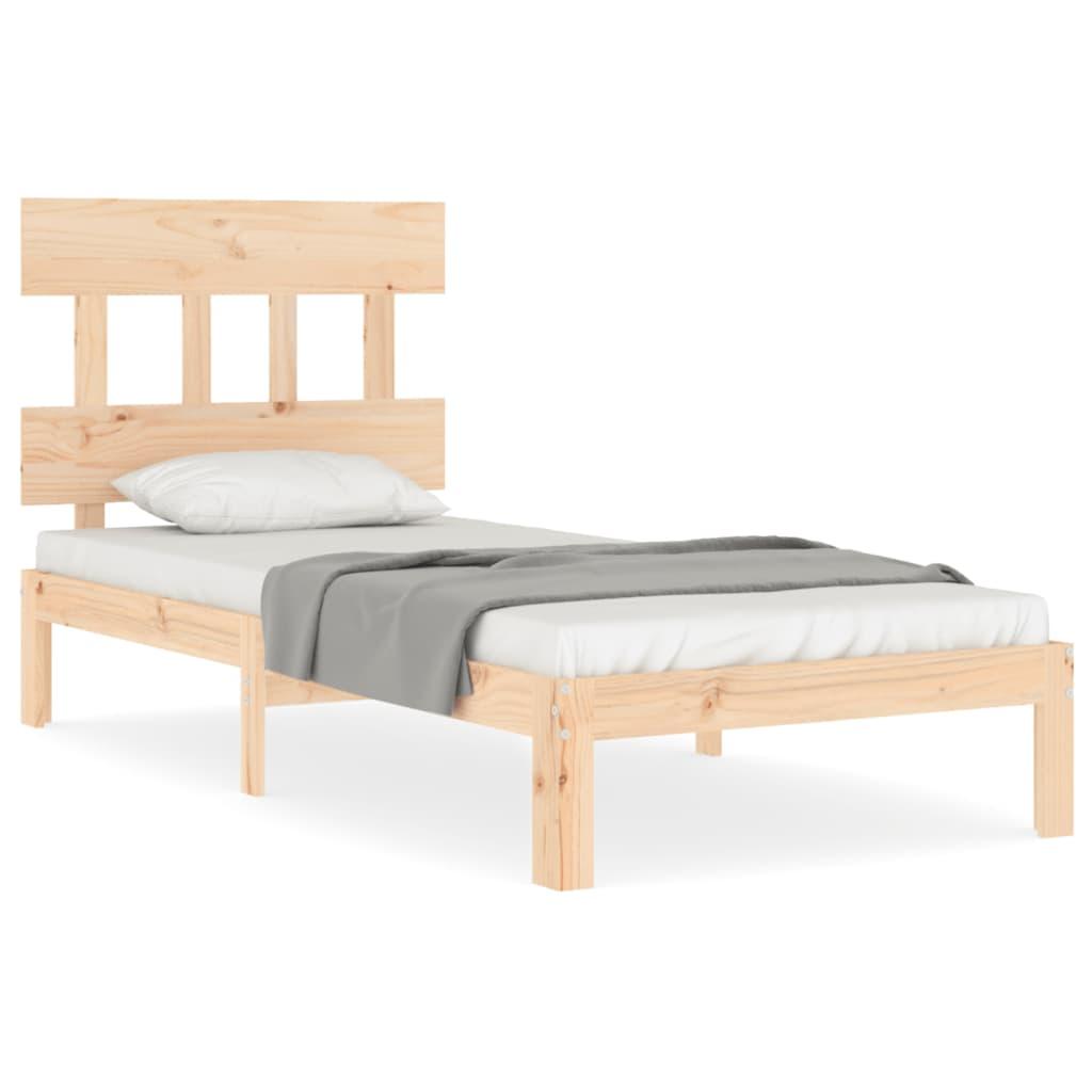 Bed Frame without Mattress 90x190 cm Solid Wood Pine