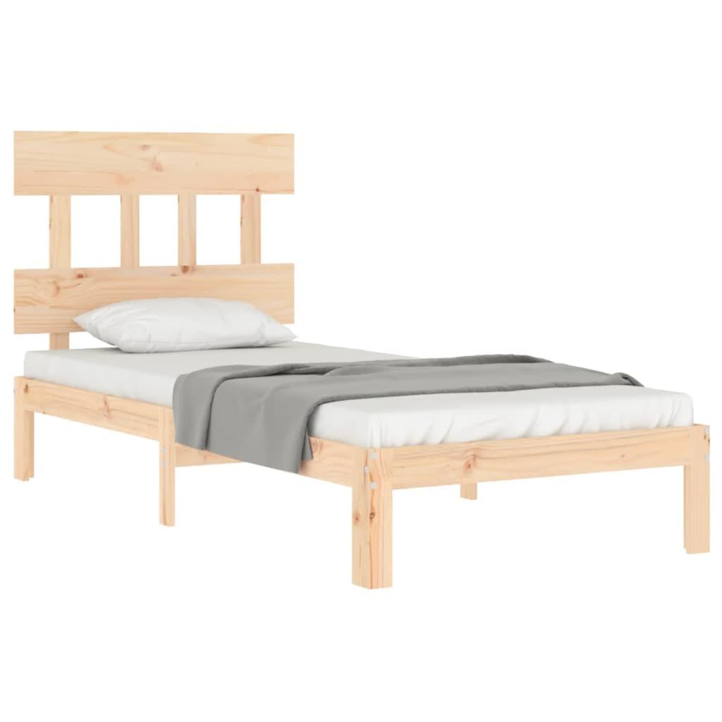 Bed Frame without Mattress 90x190 cm Solid Wood Pine