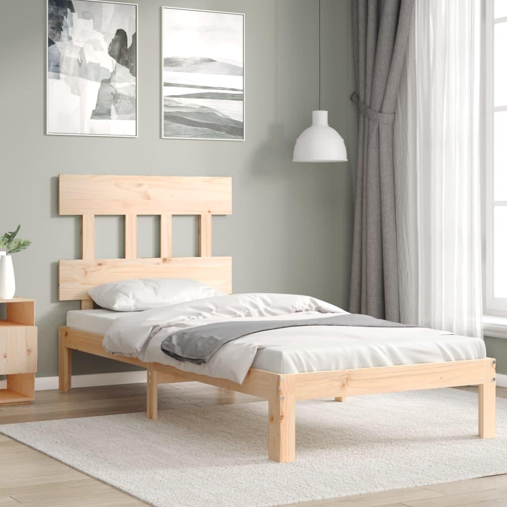 Bed Frame without Mattress 90x190 cm Solid Wood Pine