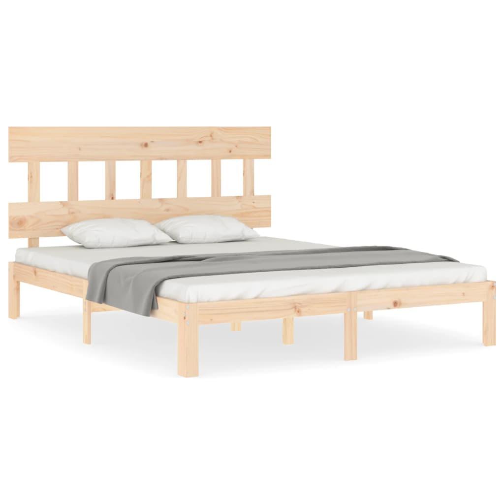 Bed Frame without Mattress 150x200 cm Solid Wood Pine