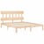 Bed Frame without Mattress 150x200 cm Solid Wood Pine