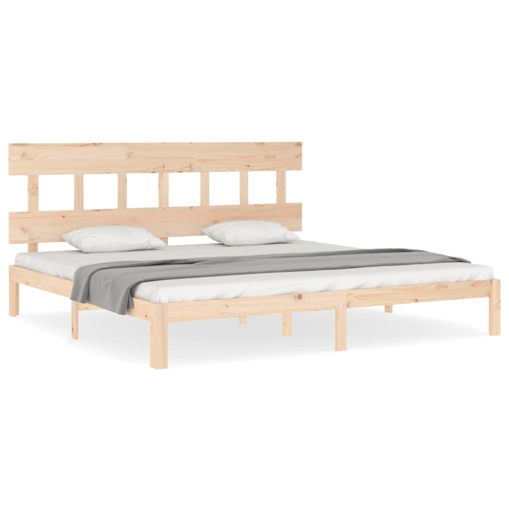 Bed Frame without Mattress 183x203 cm King Solid Wood Pine