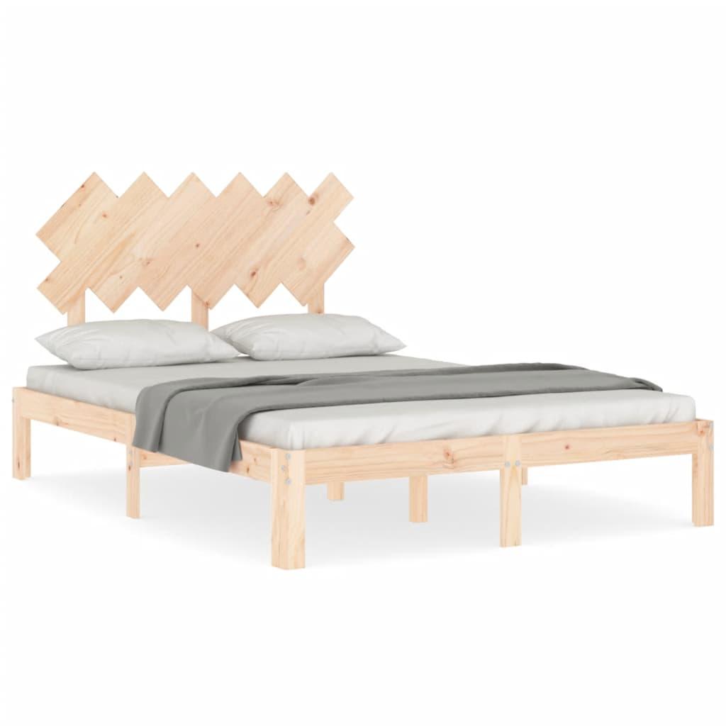 Bed Frame without Mattress 135x190 cm Solid Wood Pine