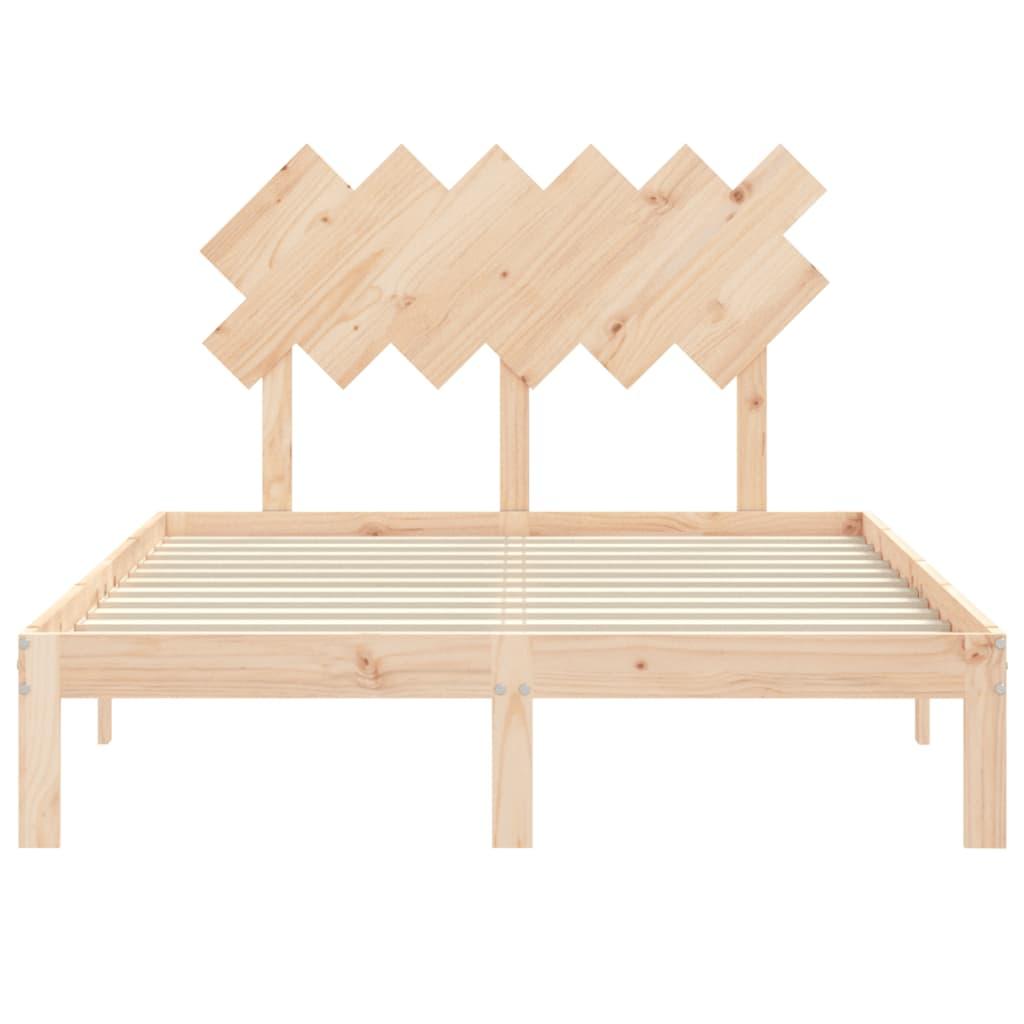 Bed Frame without Mattress 135x190 cm Solid Wood Pine