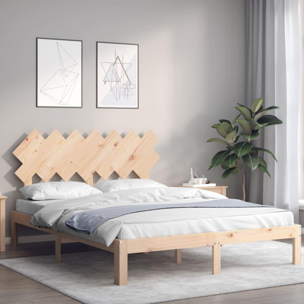 Bed Frame without Mattress 150x200 cm Solid Wood Pine