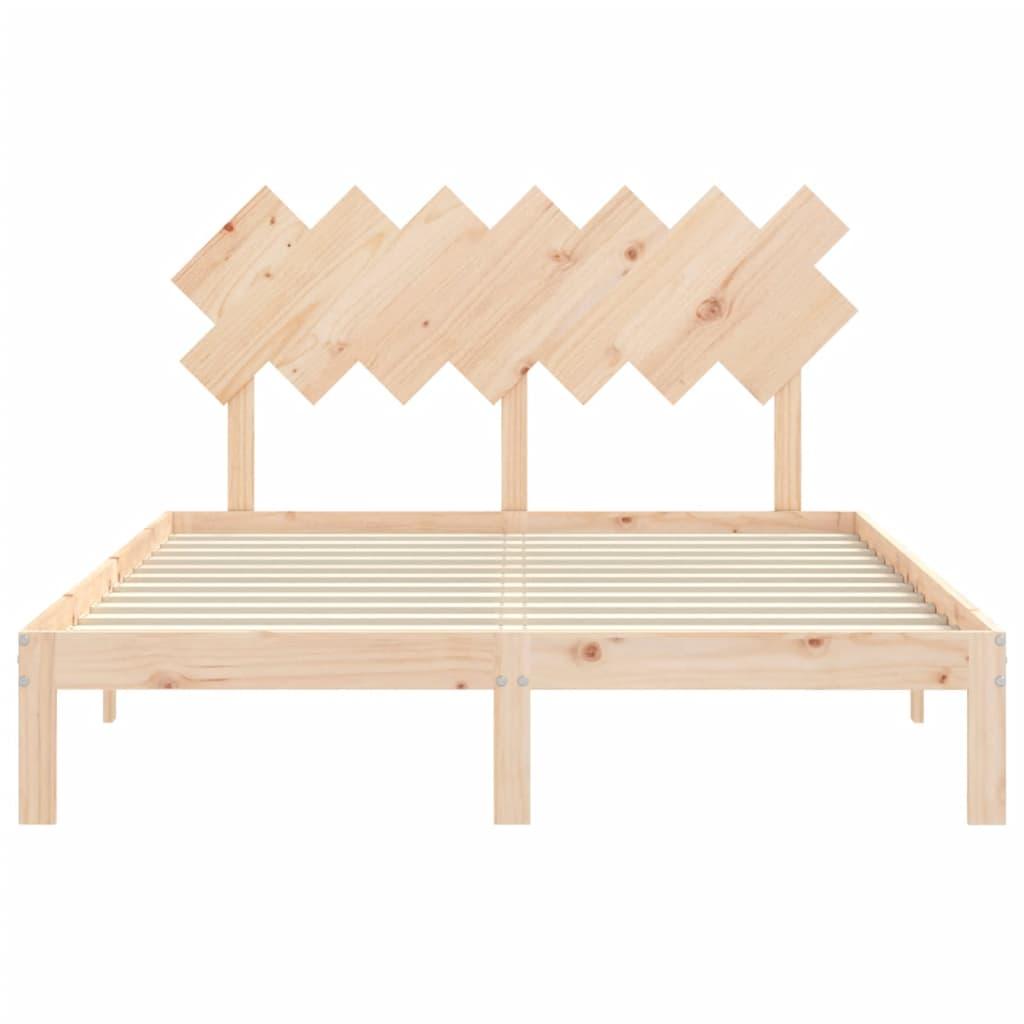 Bed Frame without Mattress 150x200 cm Solid Wood Pine