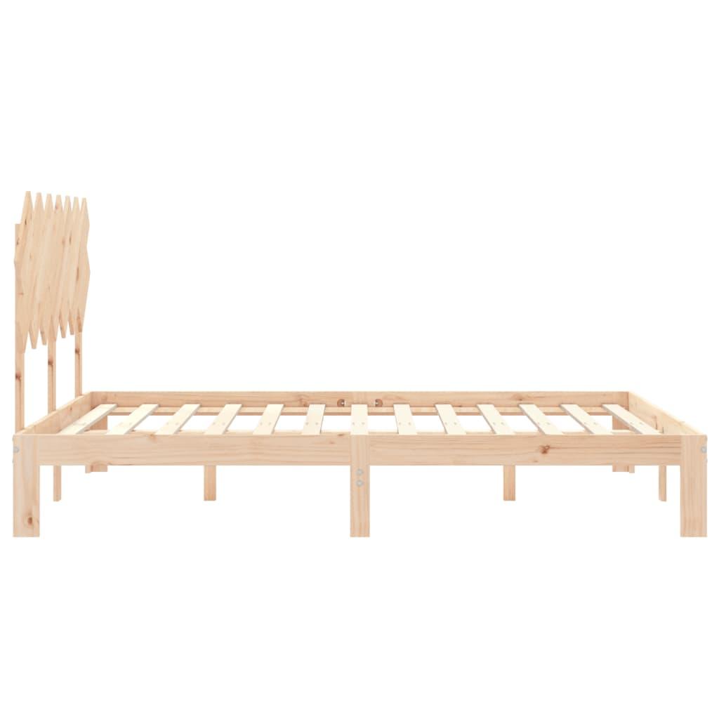 Bed Frame without Mattress 150x200 cm Solid Wood Pine