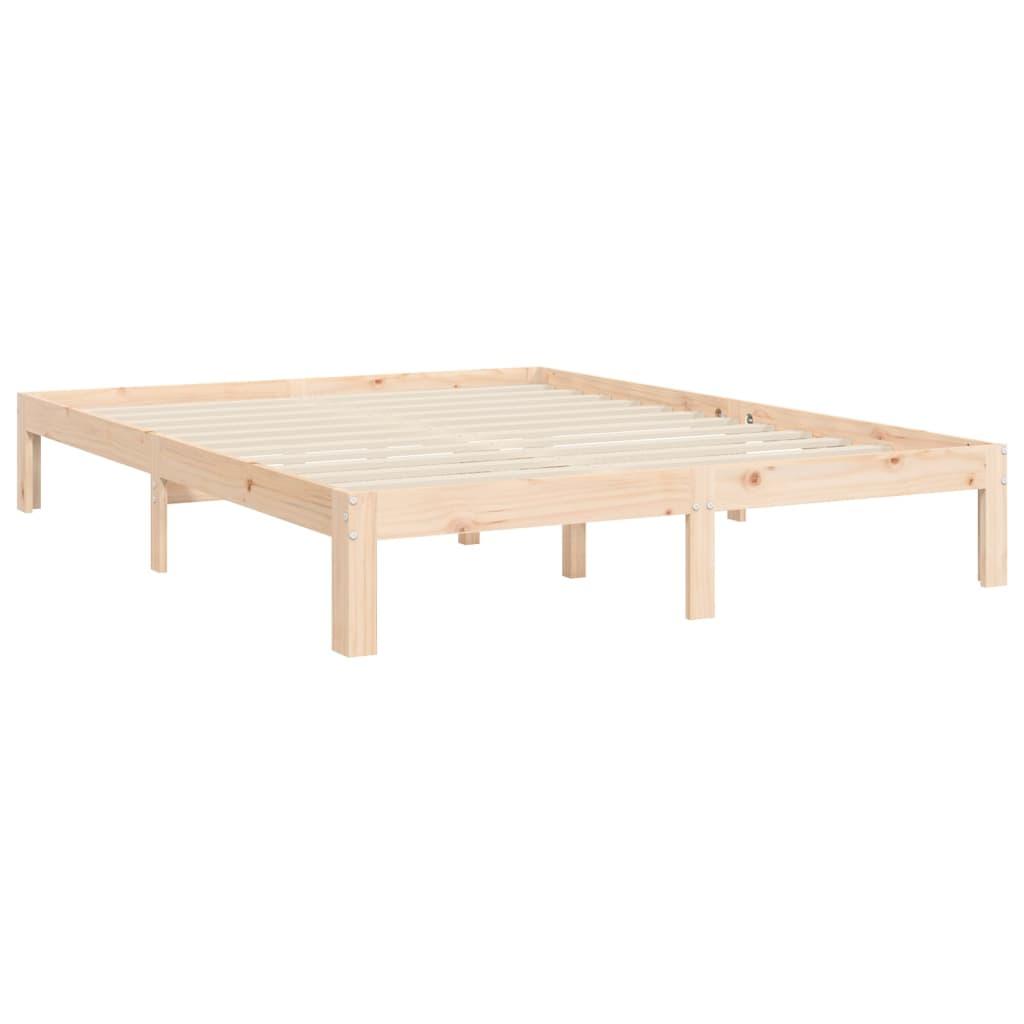 Bed Frame without Mattress 150x200 cm Solid Wood Pine