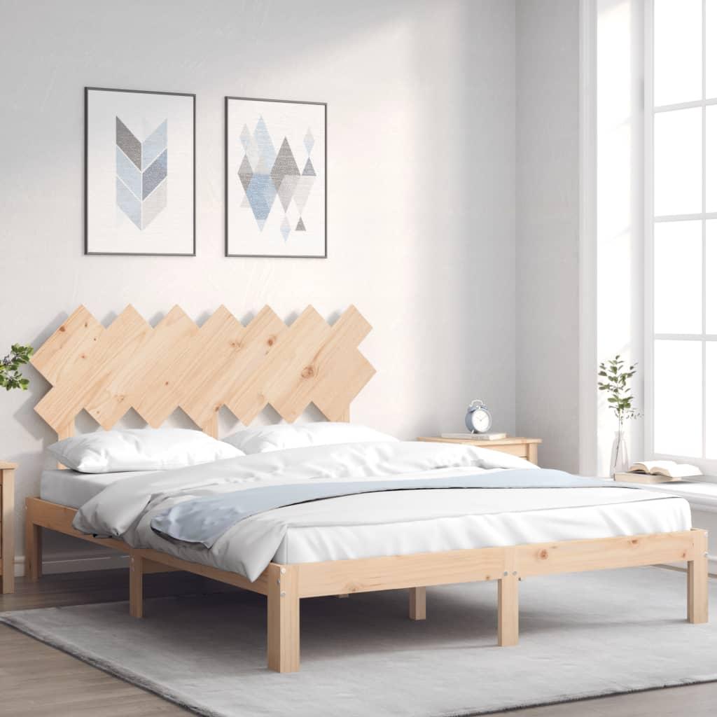 Bed Frame without Mattress 150x200 cm Solid Wood Pine