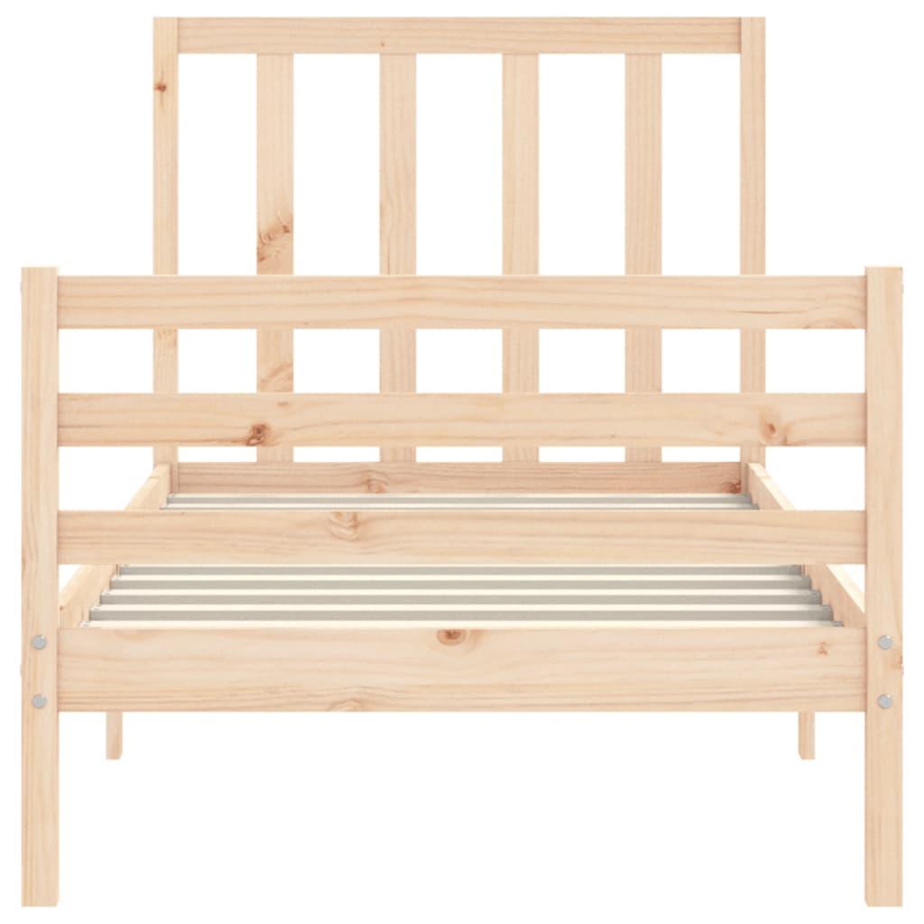 Bed Frame without Mattress 90x190 cm Solid Wood Pine