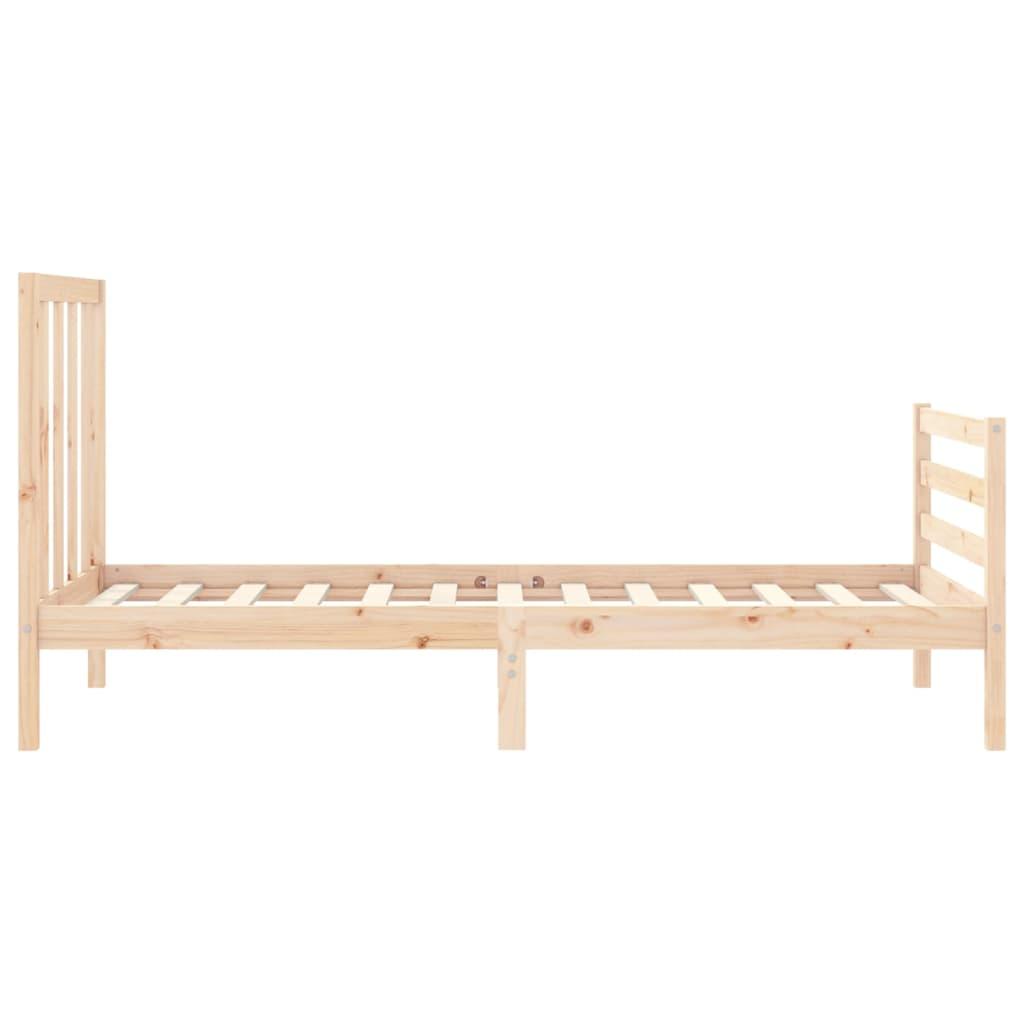 Bed Frame without Mattress 90x190 cm Solid Wood Pine