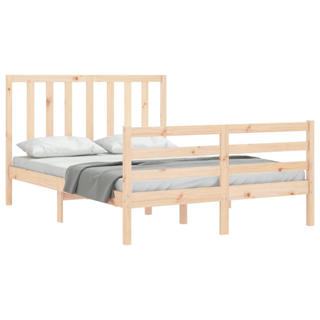 Bed Frame without Mattress 135x190 cm Solid Wood Pine