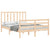 Bed Frame without Mattress 135x190 cm Solid Wood Pine