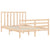 Bed Frame without Mattress 135x190 cm Solid Wood Pine