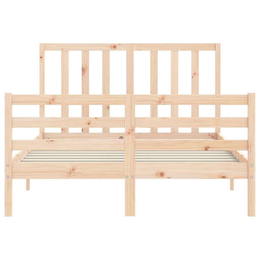 Bed Frame without Mattress 135x190 cm Solid Wood Pine