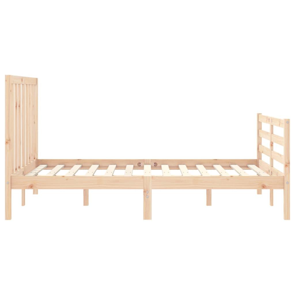 Bed Frame without Mattress 135x190 cm Solid Wood Pine