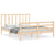 Bed Frame without Mattress 150x200 cm Solid Wood Pine