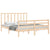 Bed Frame without Mattress 150x200 cm Solid Wood Pine