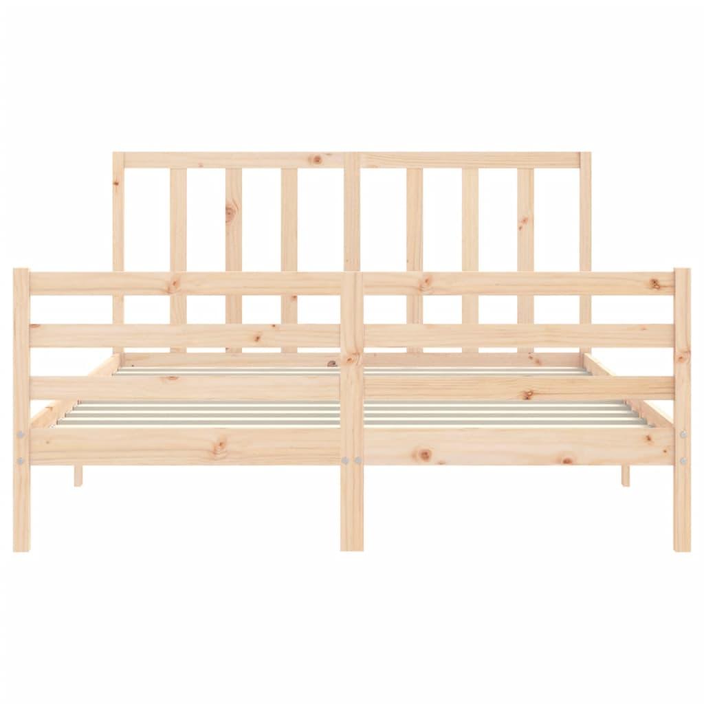 Bed Frame without Mattress 150x200 cm Solid Wood Pine